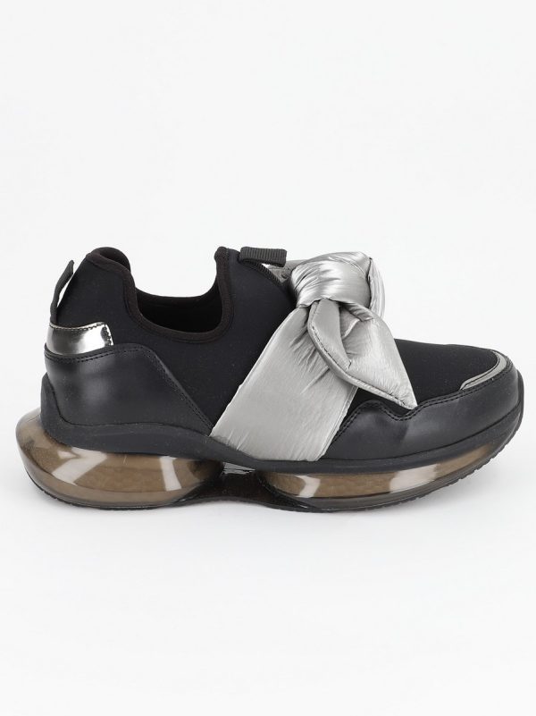 Pantofi Sport Dama din Material Textil Negru cu Gri cu Platforma - BSES881PSRO2301507 120