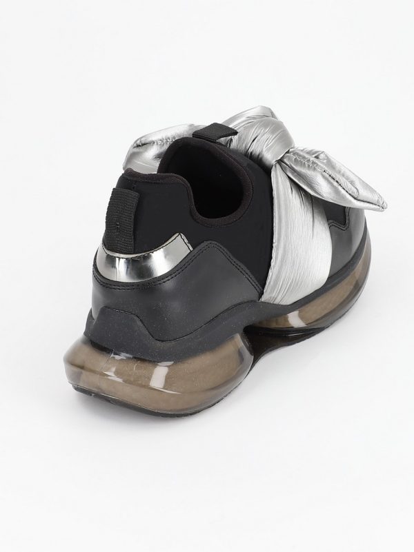 Pantofi Sport Dama din Material Textil Negru cu Gri cu Platforma - BSES881PSRO2301507 119