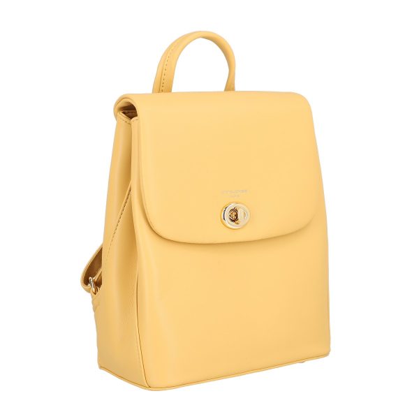 David Jones - Rucsac dama piele ecologica galben doua compartimente David Jones BS6904RU2301120