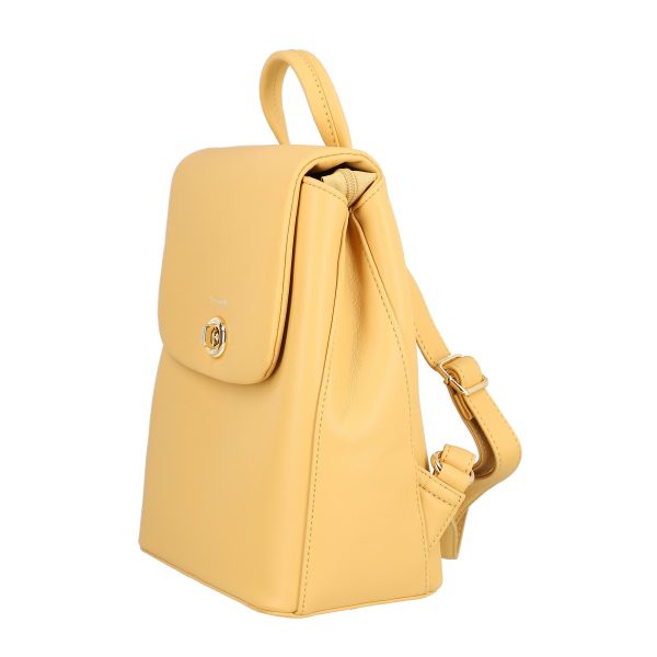 Rucsac dama piele ecologica galben doua compartimente David Jones BS6904RU2301120 120