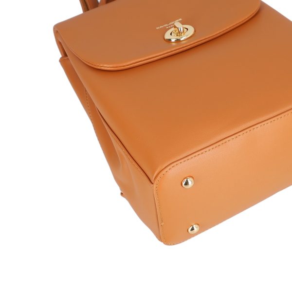 Rucsac dama piele ecologica maro doua compartimente David Jones BS6904RU2301122 123
