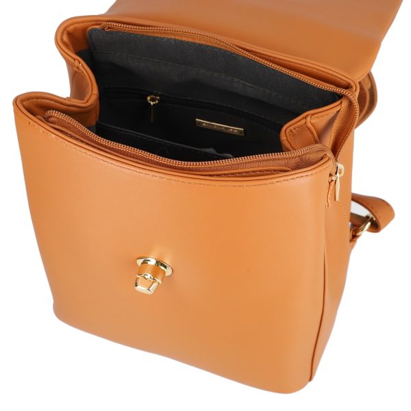 Rucsac dama piele ecologica maro doua compartimente David Jones BS6904RU2301122 124