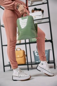 rucsac dama piele ecologica texturat verde cu un compartiment david jones bs6916ru2301205 91