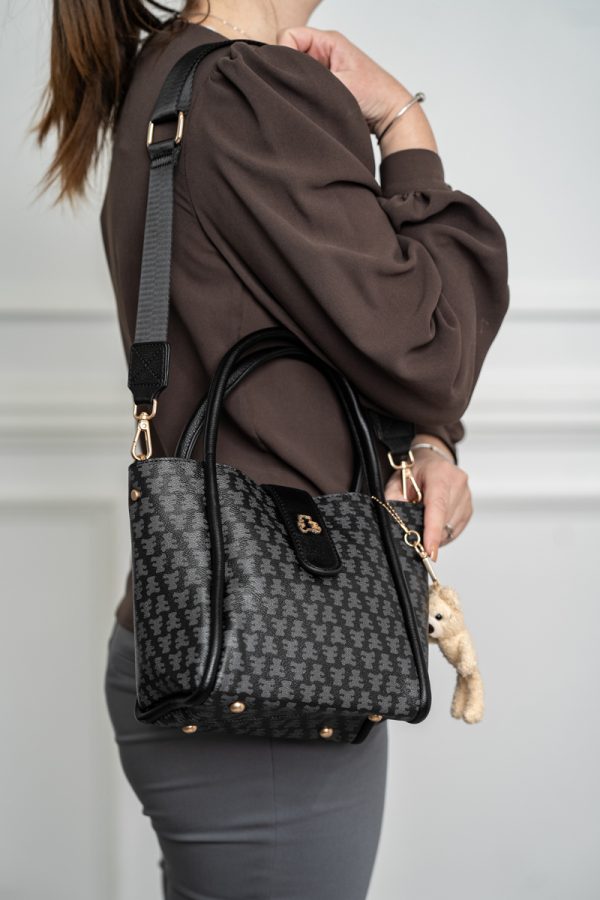 Geanta dama casual negru cu maner Lulu Castagnette BS2342LLCA230251 120