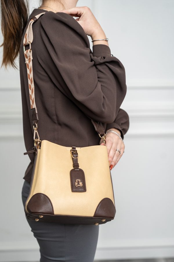 Geanta dama casual galben cu trei compartimente Lulu Castagnette BS2385LLCA230243 120
