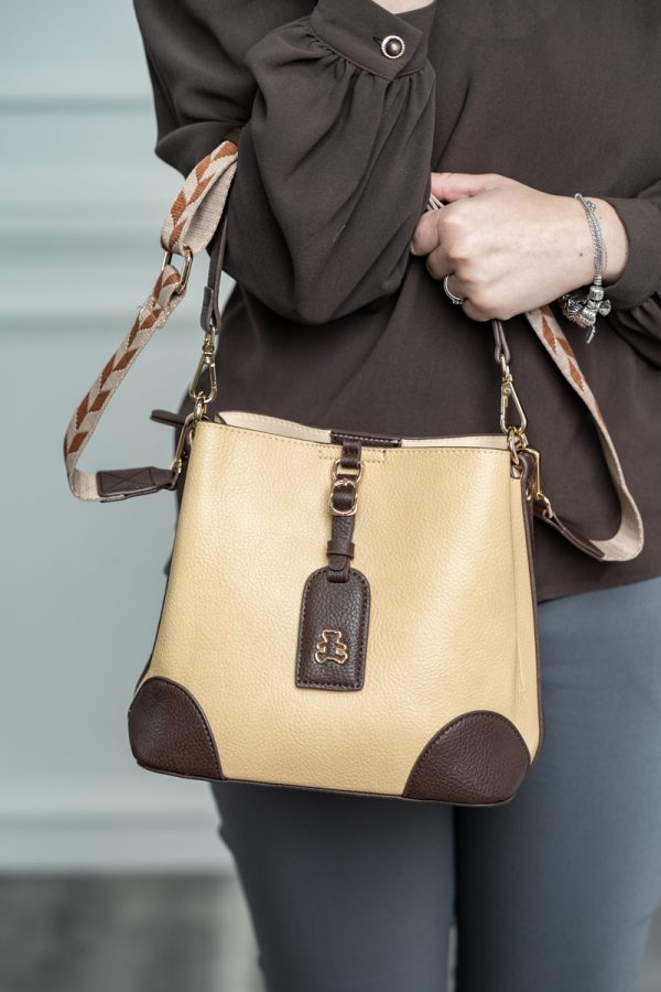 Geanta dama casual galben cu trei compartimente Lulu Castagnette BS2385LLCA230243 119