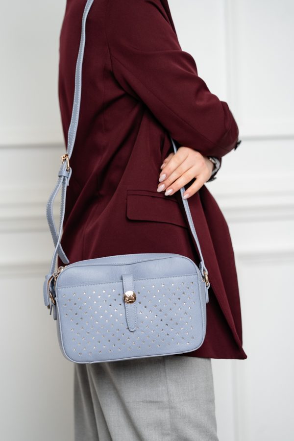 Poseta femei casual albastru de umar cu doua compartimente Lulu Castagnette BS2347CA230279 119