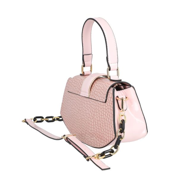 Geanta casual piele eco roz semiluna inchidere mecanica BS1130CA22301656 121
