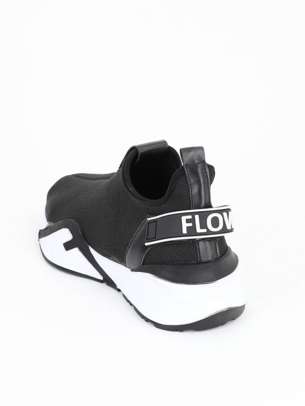 Pantofi Sport din Material Textil Negru cu Talpa Alba - BS044PSRO2301535 120