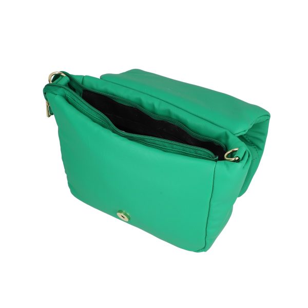 Geanta casual din piele eco matlasat verde cu un compartiment Laura Biaggi BS1137CA2301261 123