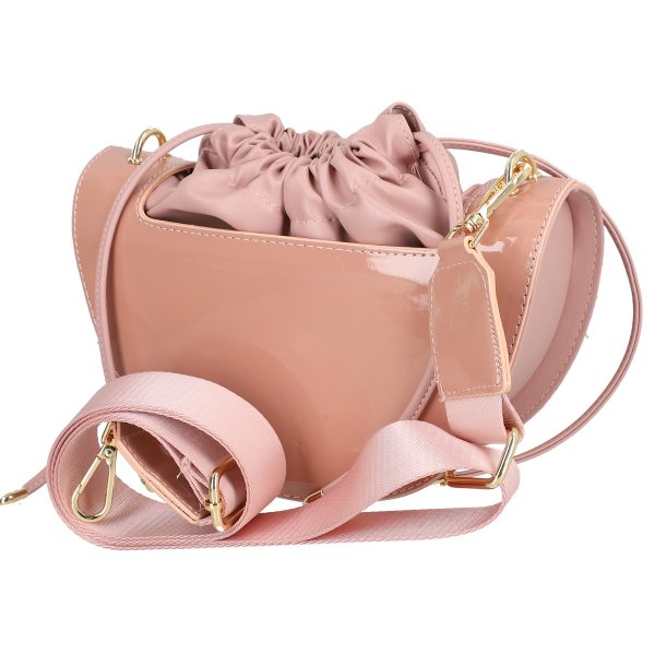 Geanta casual piele eco pudra semiluna inchidere tip sac BS1112CA22301662 120