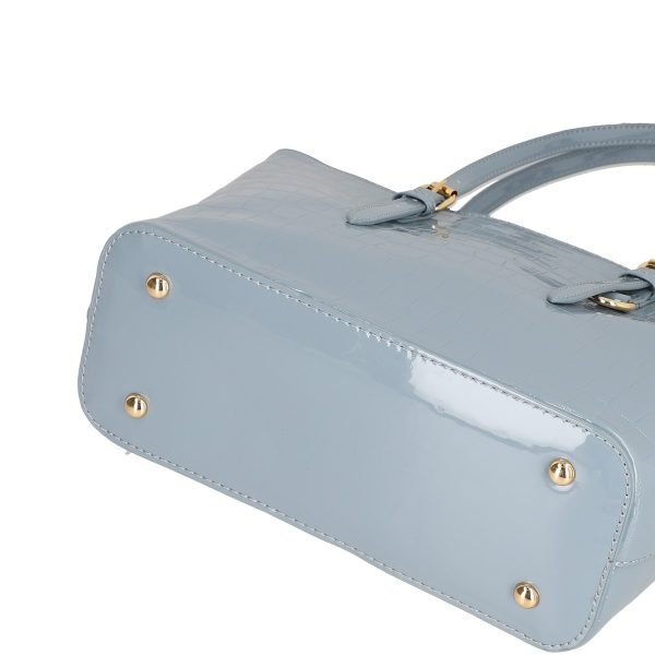 Geanta casual piele ecologica texturata albastru cu maner David Jones BS6916CA2301114 123