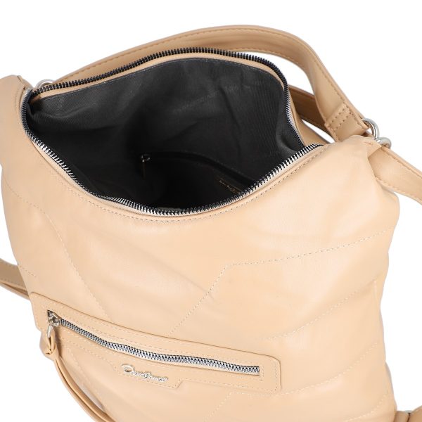 Geanta casual tip rucsac piele ecologică bej David Jones BS6927CA2301142 121