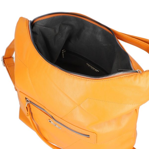 Geanta casual tip rucsac piele ecologică portocaliu David Jones BS6927CA2301140 120
