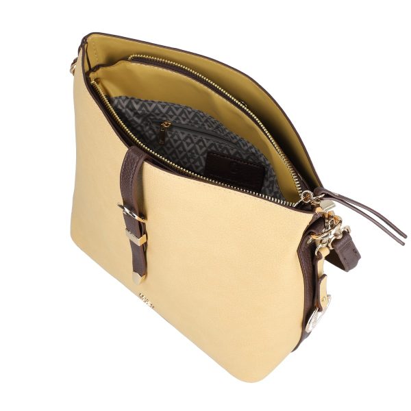 Geanta Eleganta Bej Dama Piele Eco cu 3 Compartimente - Lulu Castagnette BS2383CA230273 120