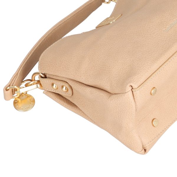 Geanta dama casual din piele ecologica bej inchis cu trei compartimente Lulu Castagnette BS0106CA2302031 121