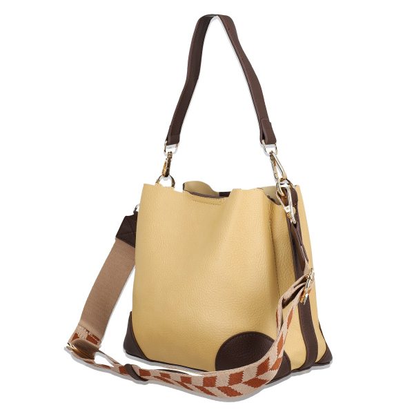 Geanta dama casual galben cu trei compartimente Lulu Castagnette BS2385LLCA230243 123