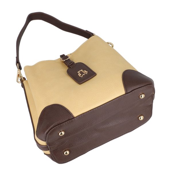 Geanta dama casual galben cu trei compartimente Lulu Castagnette BS2385LLCA230243 122