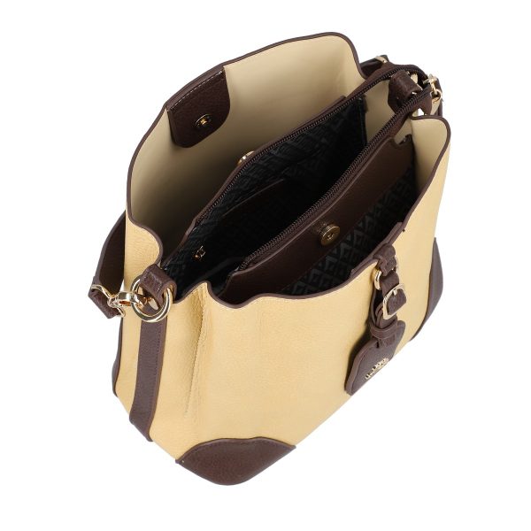 Geanta dama casual galben cu trei compartimente Lulu Castagnette BS2385LLCA230243 121