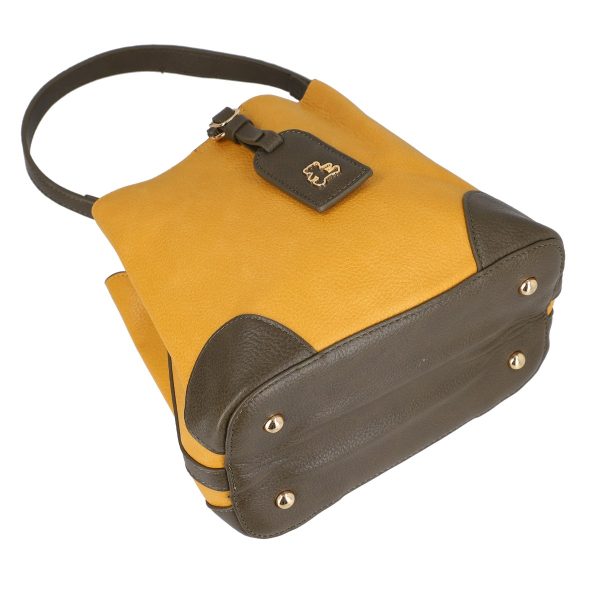 Geanta dama casual mustar cu trei compartimente Lulu Castagnette BS2385LLCA230245 122