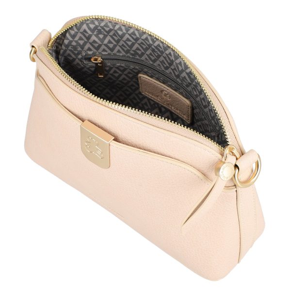 Geanta dama casual piele ecologica bej cu un compartiment Lulu Castagnette BS2308LLCA230238 121