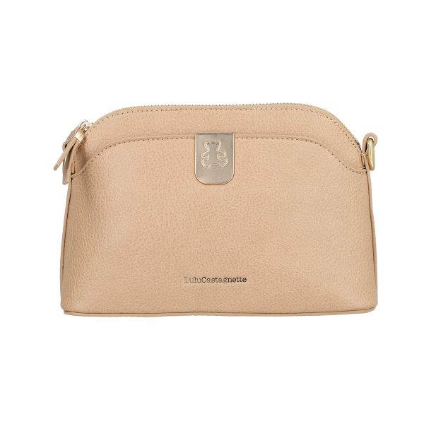 Geanta dama casual piele ecologica bej inchis cu un compartiment Lulu Castagnette BS2308LLCA230237 124