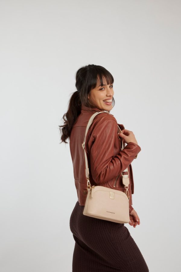 Geanta dama casual piele ecologica bej inchis cu un compartiment Lulu Castagnette BS2308LLCA230237 120
