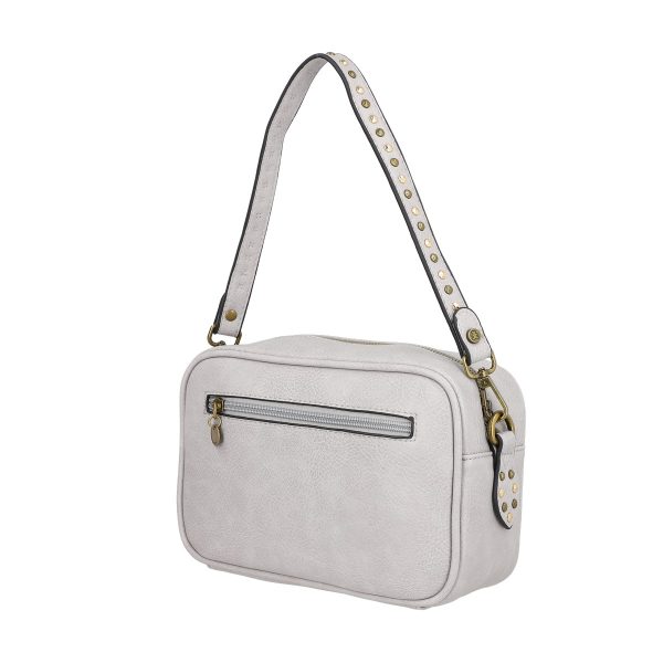 Geanta Gri Eleganta Dama Casual din Piele Ecologica Gri de Umar - Lulu Castagnette BS0031CA2302025 122