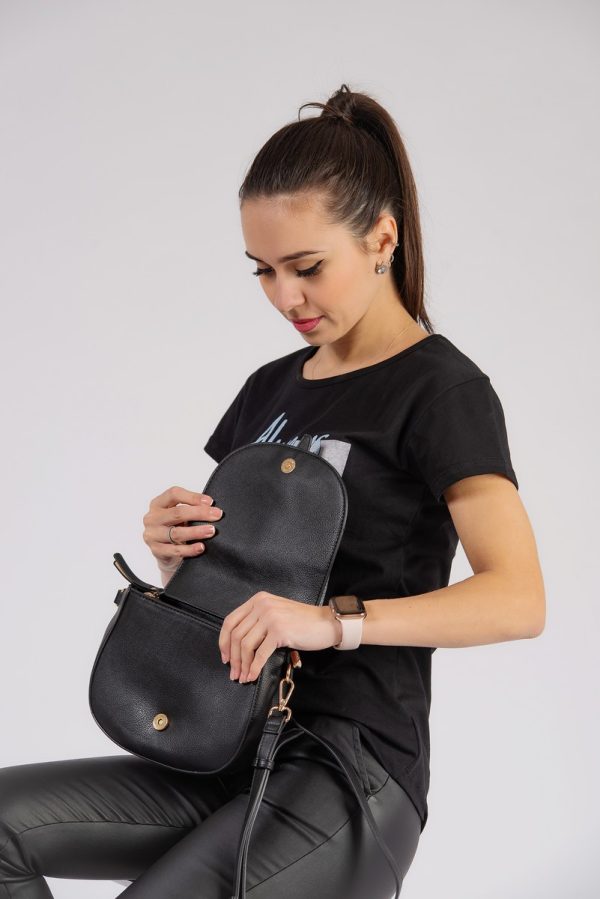 Geanta Umar Dama din Piele Eco Casual Neagra, de Umar - Lulu Castagnette BS2348CA2302007 122