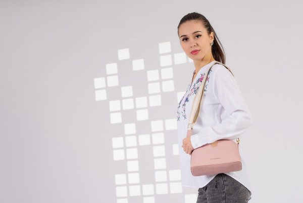 Geanta dama casual piele ecologica roz cu un compartiment Lulu Castagnette BS2308LLCA230241 120