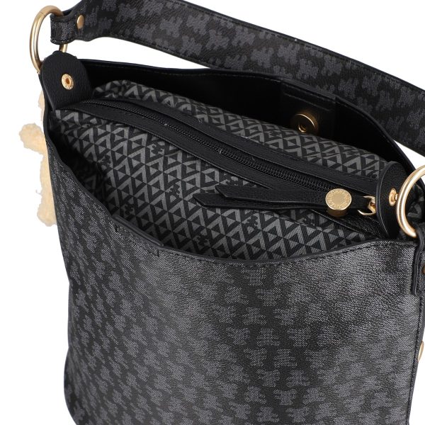 Geanta de Umar Neagra Femei Casual cu Gentuta Detasabila - Lulu Castagnette BS23141CA230298 124