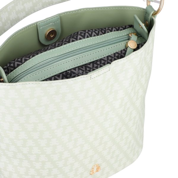 Geanta femei casual verde de umar cu gentuta detasabila Lulu Castagnette BS23141CA230295 124