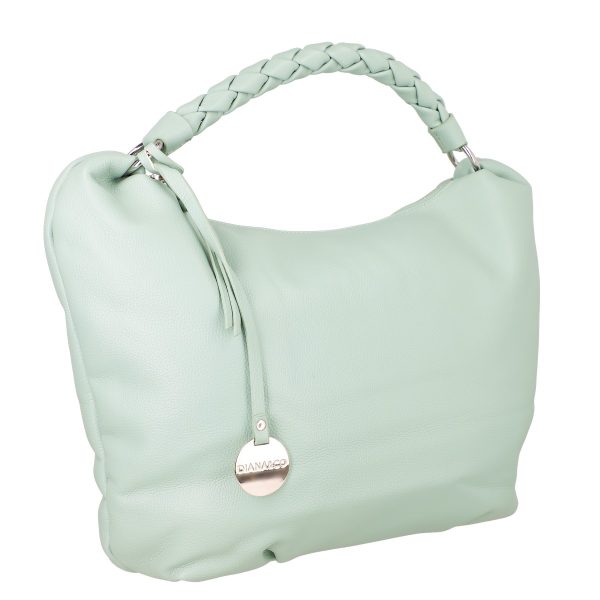 Geanta Shopper Cu Fermoar - Geanta femei shopper piele ecologica verde cu doua compartimente DianaCO BS3107SH2301172