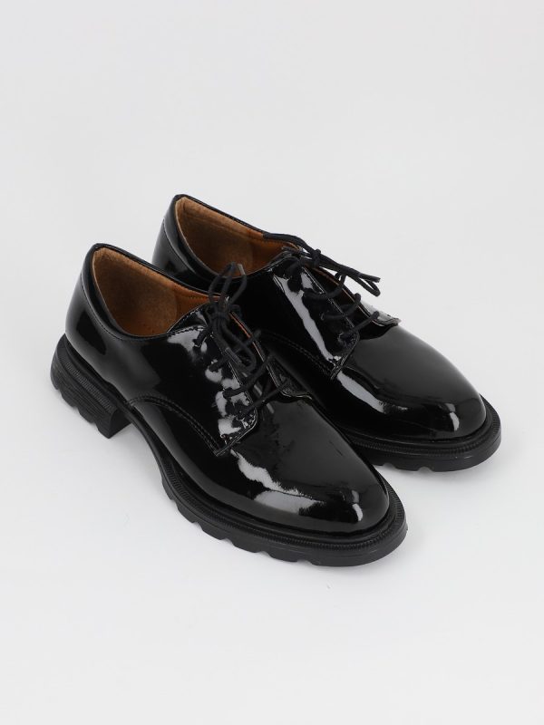 Pantofi Casual Dama Negri Piele Ecologica cu Varf Rotund - BS707P2301595 121