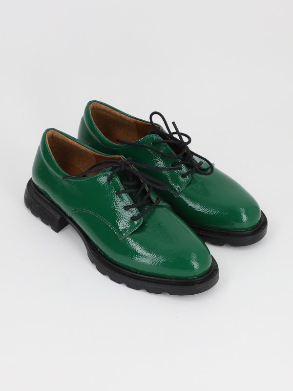 Pantofi Dama Verzi Casual din Piele Ecologica cu Varf Rotund - BS707P2301596 119