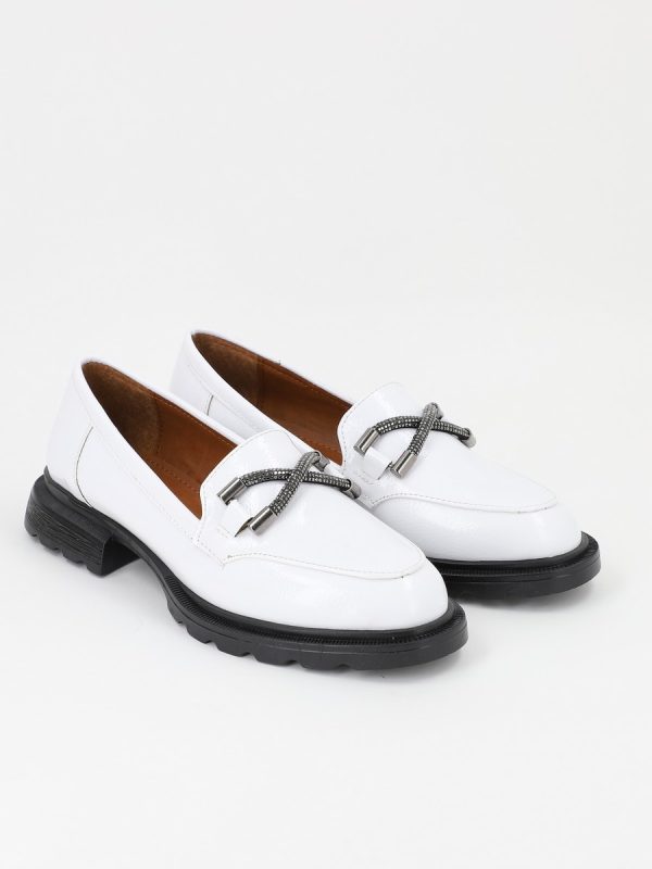 Mocasini Albi Dama Luciosi din Piele Eco cu Varf Rotund - BS701PC2301620 120