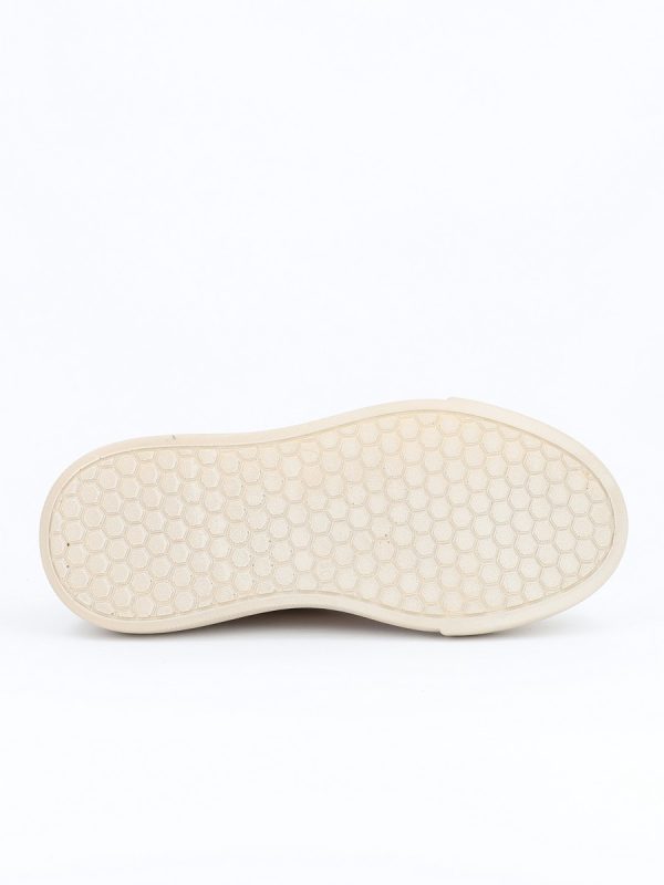 Pantofi Dama Sport Piele Ecologica Bej cu Varf Rotund - BS0201PC2301627 124
