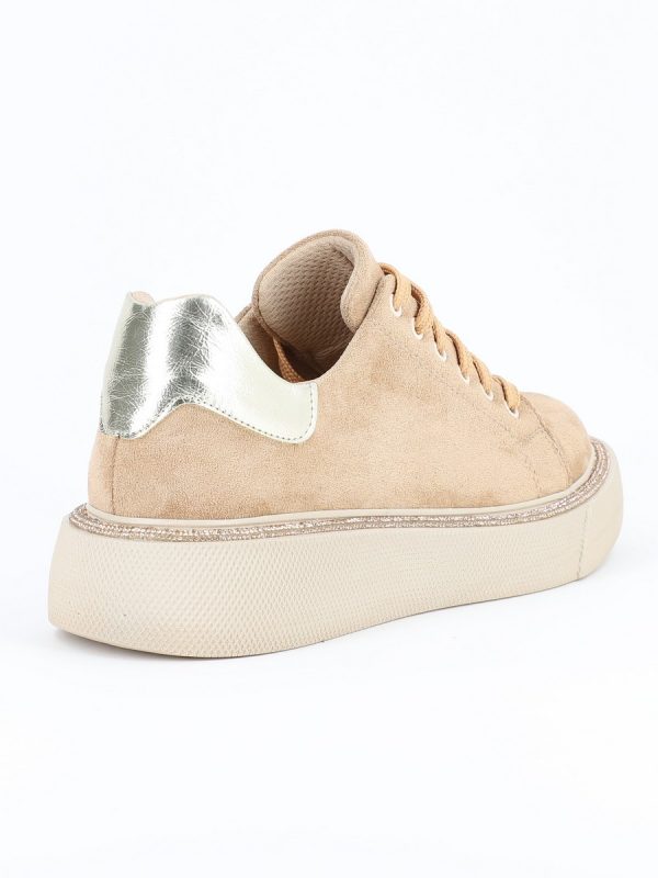 Pantofi Dama Sport Piele Ecologica Bej cu Varf Rotund - BS0201PC2301627 125
