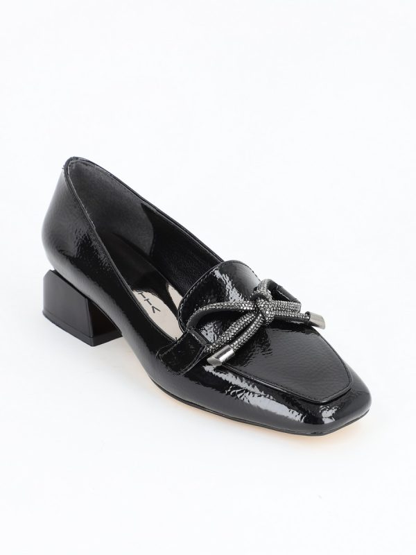 Pantofi Eleganti Dama cu Toc Mic, Piele Eco Neagra - BS214PTNI2301575 122