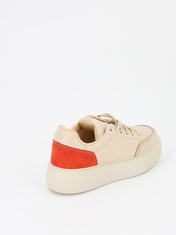 Pantofi Sport Dama Material Textil Bej Tip Tenisi cu Talpa Groasa - BS234PSRO2301530 120