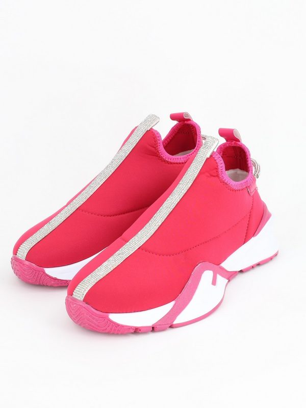 Pantofi sport material textil fuchsia cu elemente design banda cu pietricele BS043PSRO2301520 119