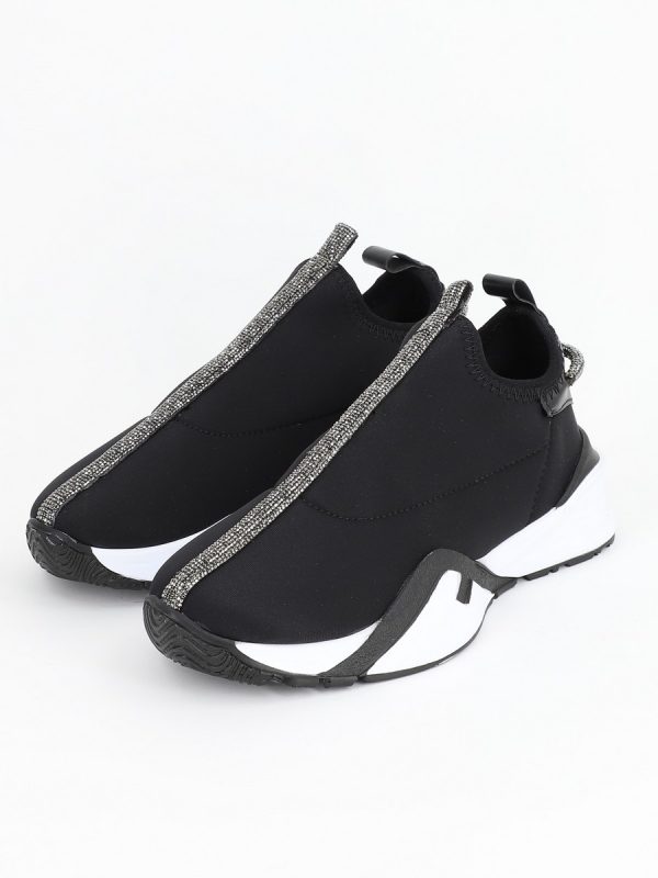 Pantofi sport material textil negru cu elemente design banda cu pietricele BS043PSRO2301521 119