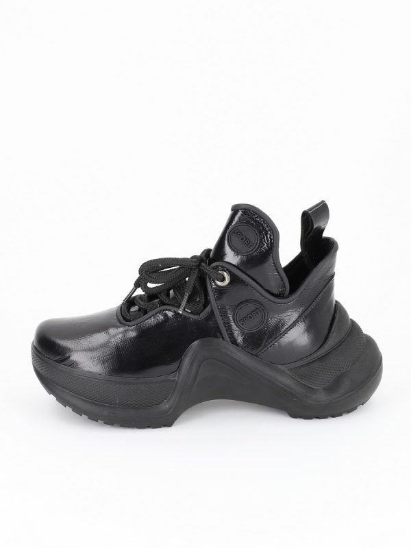 Uncategorized - Pantofi Sport din Piele Ecologica Negri cu Platforma - BS7035PSRO2301550