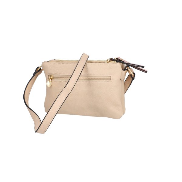 Poseta dama casual piele ecologica bej tip plic cu buzunare Lulu Castagnette BS2398LLCA230253 121