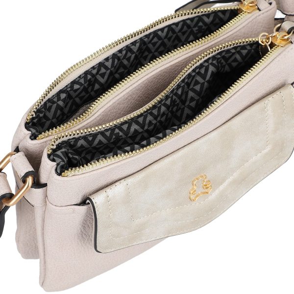 Poseta dama casual piele ecologica gri tip plic cu buzunare Lulu Castagnette BS2398LLCA230254 120