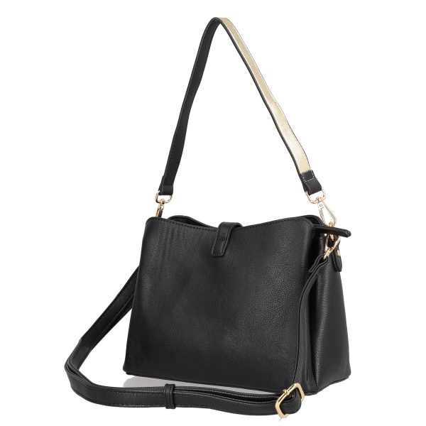 Poseta Eleganta Neagra Femei de Umar cu 3 Compartimente - Lulu Castagnette BS23046CA230286 121