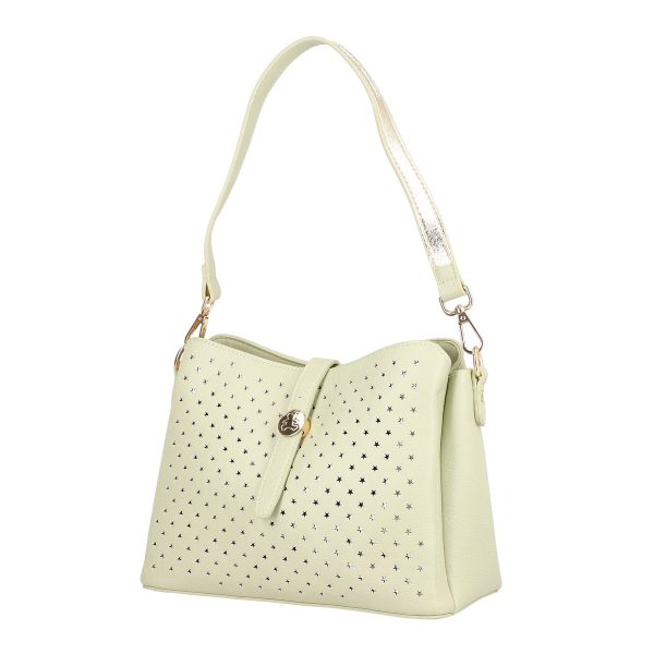 Geanta Umar Dama Casual - Poseta femei casual verde de umar cu trei compartimente Lulu Castagnette BS23046CA230288