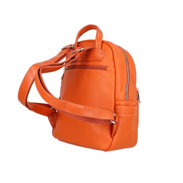 Rucsac dama piele ecologică caramiziu cu buzunar frontal David Jones BS6920RU230118 121