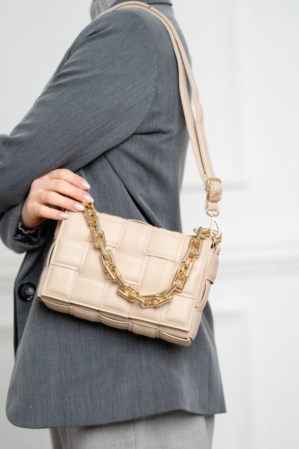 Poseta Bej Piele Ecologica Femei Intretesuta cu un Compartiment Casual - BS1004CA2303014 121