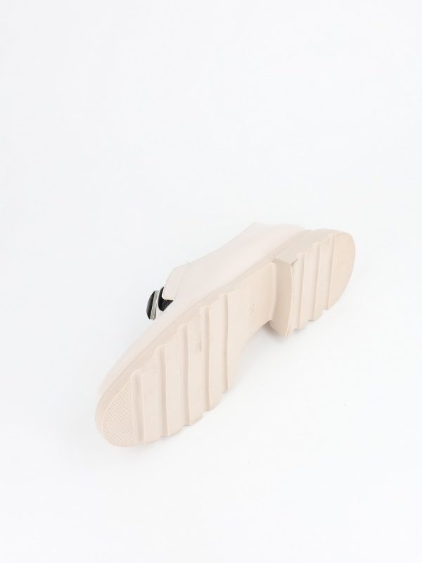Loafers Femei Piele Eco Bej, Varf Rotund - BS801PC2302209 123